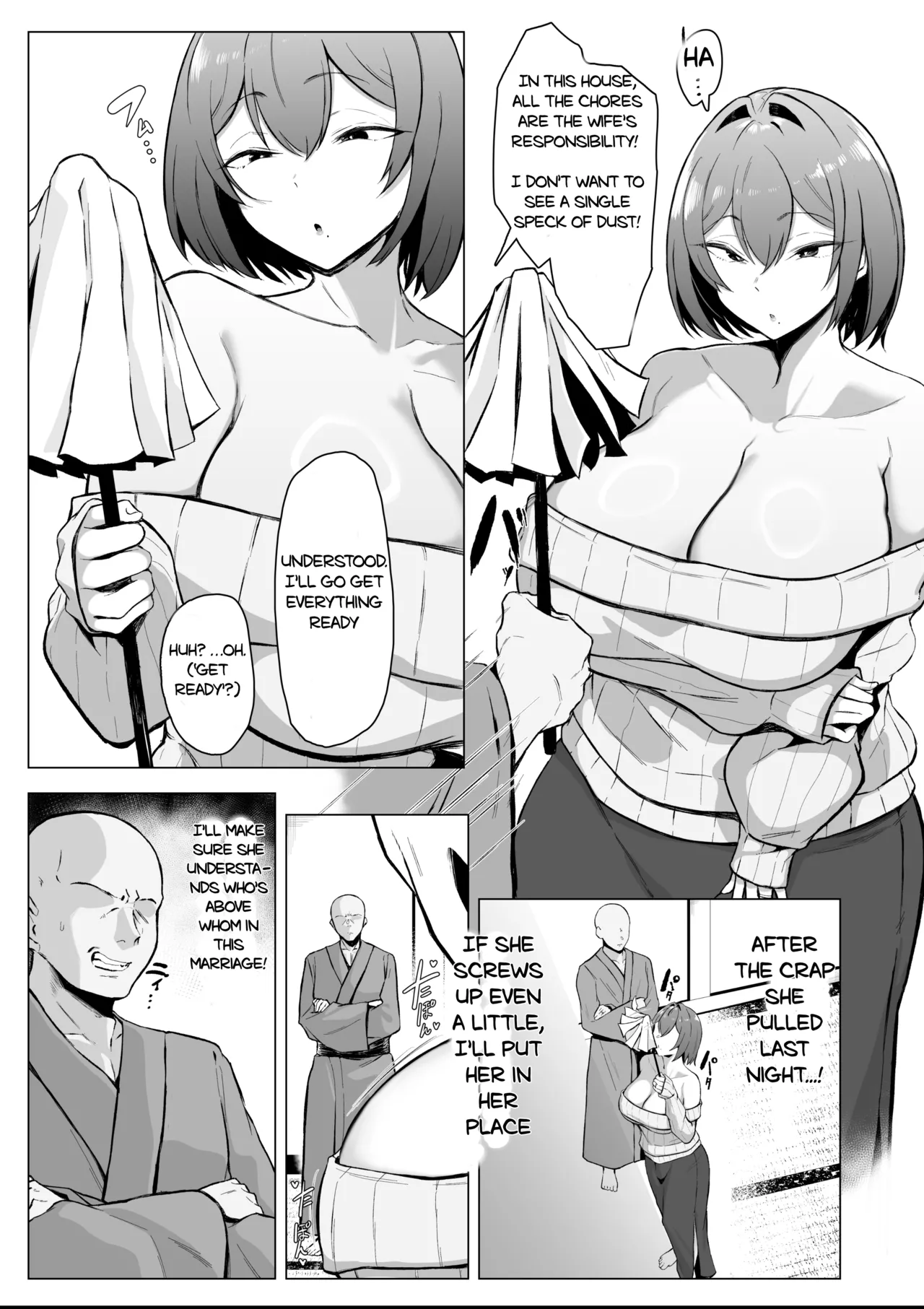 Hentai Manga Comic-The Gloomy Housewife Puts Her Domineering Husband in His Place-Read-12
